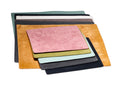 Double-sided Lamb Suede jewelry display mats in three sizes